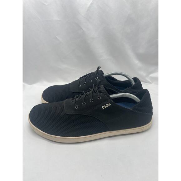 Olukai Men's Nohea Moku Mesh Black Slip Ons Boat Shoes Mens 11.5 - Picture 2 of 10